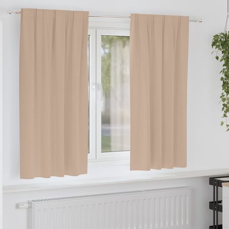 Verdunkelungs-Vorhänge mit Ringen 2 pcs Taupe 175 x 140 cm