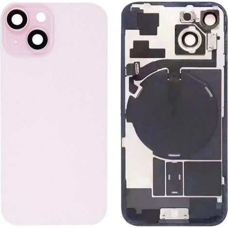 Kompatibel mit iPhone 15 Rückseite mit Kleinteilen (ohne Logo) Pink