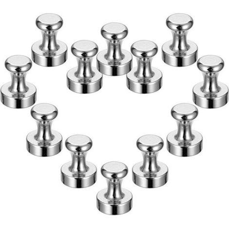 Starke Kühlschrankmagnete – Set mit 12 Neodym-Magnetknöpfen (12 × 16 mm) für Magnettafeln, Wandanzeigen, Schreibtischtafeln, Küchenbretter und Haushaltsorganisation