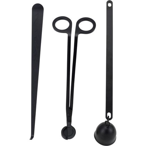 Coupe-mèche - Lot de 3 - Ciseaux à Bougies - Éteignoir à bougie - Coupe-mèche - Acier inoxydable - Coupe-mèche pour bougies - Ciseaux à mèche - Accessoires pour bougies à domicile, pour éteindre les m (1/5)