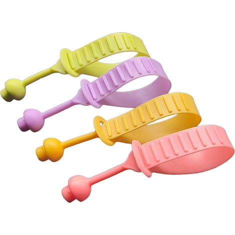 Lot de 4 lève-couvercles de toilettes en silicone — Poignées réglables pour abattant et supports de couvercle (1/5)