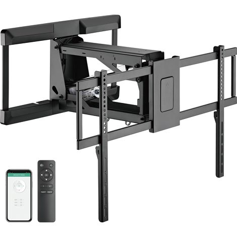 Support mural TV motorisé 43"-90" - Réglable en hauteur - Charge 50kg (1/3)