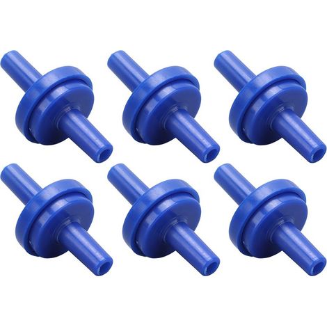 10 Pièces Clapet Anti-Retour 1 Sens en Plastique PP pour Tuyau d'Eau, Arrêt Diaphragme, Entrée d'Air 4mm Bleu (1/5)
