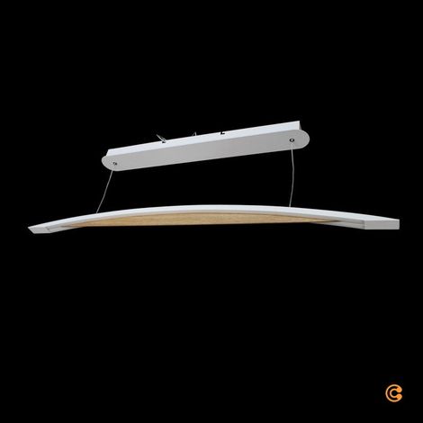 [GEBRAUCHT] B-Ware FABAS LUCE LED-Hängeleuchte Cordoba Länge 110 cm Metall Holz dimmbar Deckenla363 (1/2)