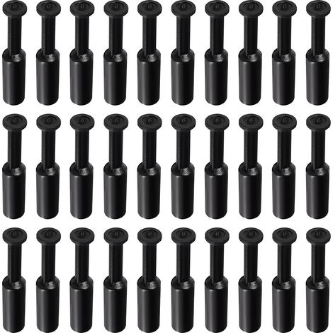 30 Stück 6 mm Außendurchmesser Pneumatikstopfen, Steckfittings, Blindstopfen im Pneumatikstopfen-Stil, für 6 mm Rohrverbindungsfittings, Schwarz