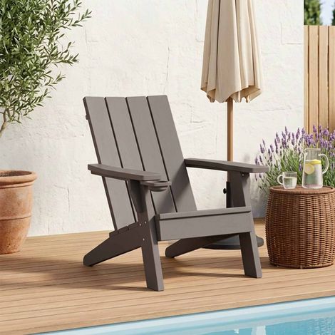 vidaXL Silla de jardín Adirondack marrón claro 75x88,5x89,5 cm (1/5)