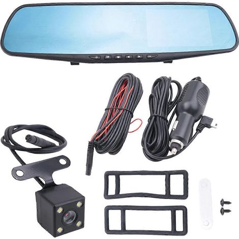 Enregistreur vidéo de conduite DVR pour rétroviseur de voiture de 4,3 pouces (1/4)