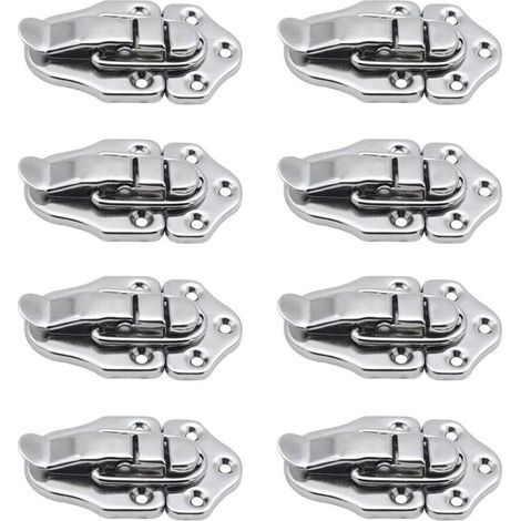8 Fermoir à bascule loquets Verrou à bascule Fermeture a Levier Fermeture pour coffret à bijoux Coffrets Cadeaux Coffre à Outils valise et Coffre - Argent (1/5)