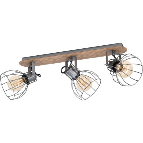 Plafonnier Sambatello, lampe vintage 3 flammes style rétro, spot de (1/5)