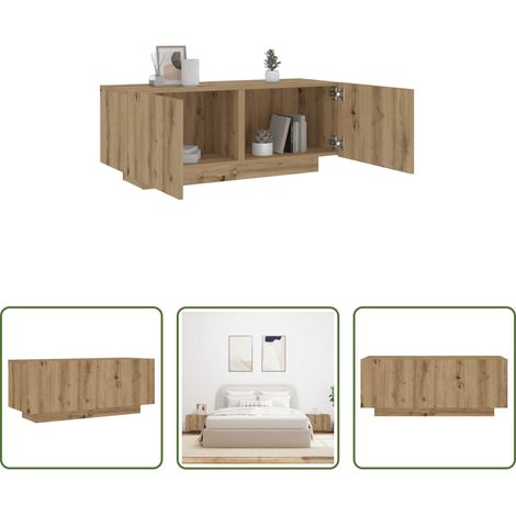 vidaXL Nachtschrank - Nachttisch Artisan-Eiche 100x35x40 cm Holzwerkstoff (1/5)