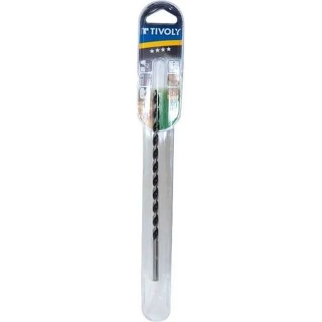 Tivoly Broca para madera de 3 puntas 14 mm 300 mm plateada