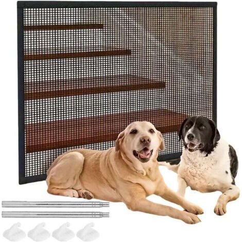 Hundegitter, Hundegitter, Treppenschutzgitter, Ohne Bohren (Treppenschutzgitter, Hundegitter), für Haustiere und Kinder, Schwarz