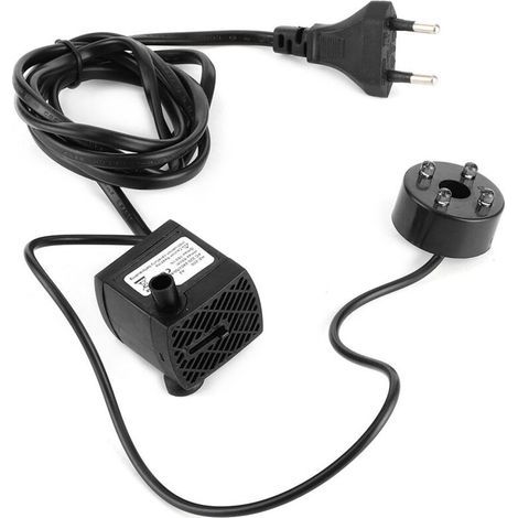 Pompe à eau silencieuse avec éclairage LED, idéale pour les mini-rocailles, les pots de fleurs d'intérieur et la culture hydroponique. Prise standard européenne, 220-240 V CA (1/4)
