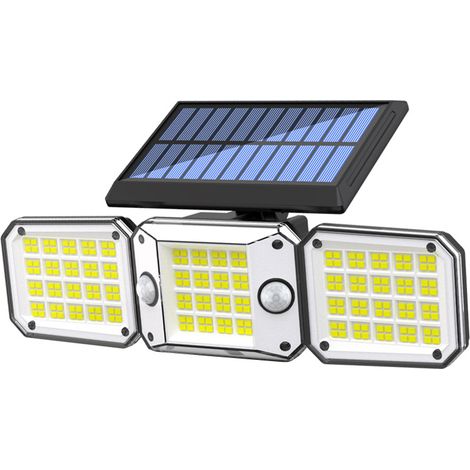 Projecteur Solaire Extérieur 224 LED avec Détecteur de Mouvement, Éclairage de Sécurité IP65, Lampe de Jardin Étanche pour Allée, Portail, Terrasse (1/5)