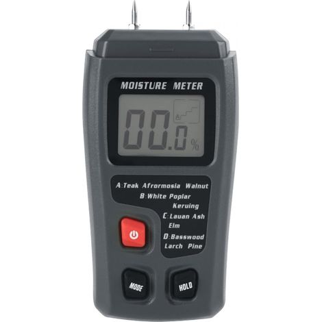 Medidor de humedad de madera LCD digital, probador de humedad Detector de humedad de madera para material de construcción de madera, paredes de leña, piso de papel (1/4)