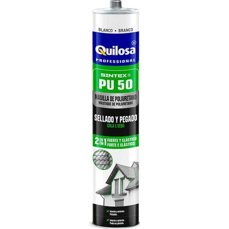 Qu Weiße Polyurethan-Kittkartusche 300 ML. (1/2)