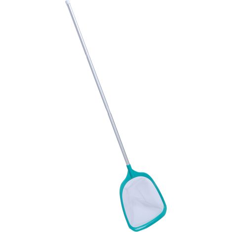 Épuisette skimmer piscine maille fine accessoire de nettoyage de rechange avec perche télescopique filetée 3 sections pour étang (1/5)