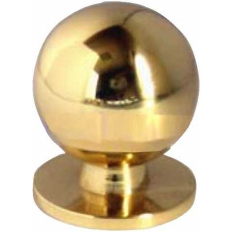 Pomolo Sfera Ghiera Ottone Lucido mm 25