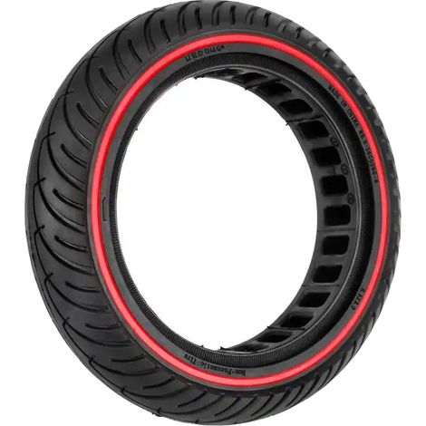 Accessoires de mobilité sur roues, caoutchouc souple, rembourrage amélioré, 1x 8.5 roue "ligne rouge" (1/2)