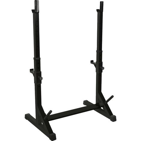 Supporto per allenamento con i pesi, altezza regolabile, design stabile, nero (1/2)