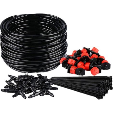 Kit de système d'irrigation au goutte-à-goutte de 5 m — Système d'arrosage de jardin incluant des raccords pour tuyau de 1/4 de pouce
