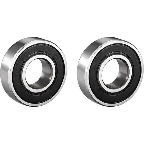 Roulement à Billes à Gorge Profonde 6001-2RS 12 x 28 x 8mm Double Scellé Acier Haute Teneur Carbone Z1 2Pcs