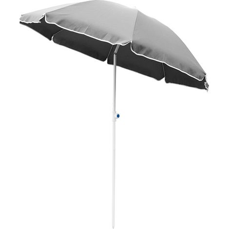 Linder Exclusiv Sonnenschirm POLYESTER MC200P,mit Einfacher Mechanismus zum Öffen und Schließen des Sonnenschirm, Ø 200 cm,Grau