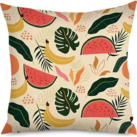 Housse de Coussin décoratif citron et orange kawaii (1/5)