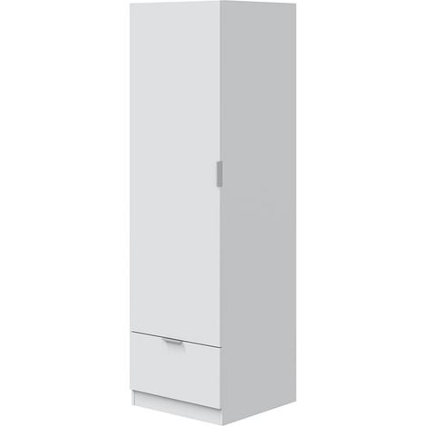 Guardaroba Grande Dello, Armadio Camera da Letto Appendiabiti, un Ripiano, 51x170h cm Bianco