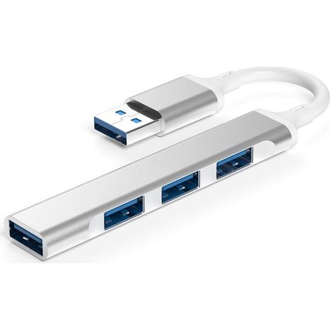 Hub USB 3.0 con 4 porte dati - Adattatore multiporta USB - Connessione dati multiporta USB 3.0 veloce a 5 Gbps. (1/4)