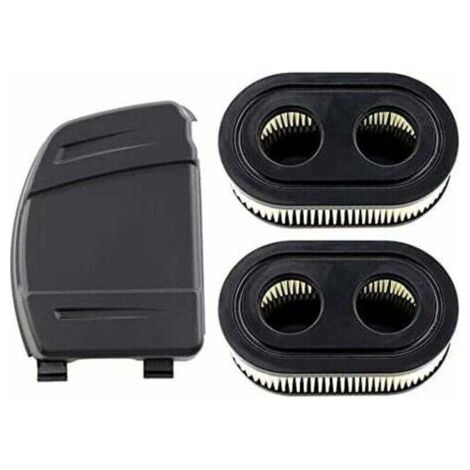 Set of 2 Air Filters with Air Filter Cover for Briggs & Stratton 550E, 575EX, 575IS, 625EXI, 650EXI, 675EXI, 675IS Engines, Replaces Parts 594106, 798339, 798452, 593260.-..D