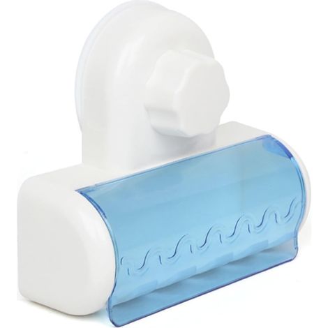 Porte-brosse à dents mural à ventouse avec couvercle anti-poussière et panier à brosse à dents pour salle de bain (1/5)