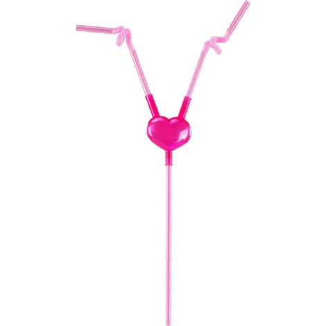 Flexibler Trinkschlauch für Kinder, niedliches herzförmiges Design, spiralförmige Trinkhalme, Geschenk (1/5)