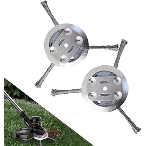 Unkrautbürste für Freischneider, 2 Stück. Unkrautentferner, Unkrautbürste mit 5 mm Bohrung, Unkrautbürste für Heckenscheren, konische Metallbürste entfernt Unkraut mühelos.