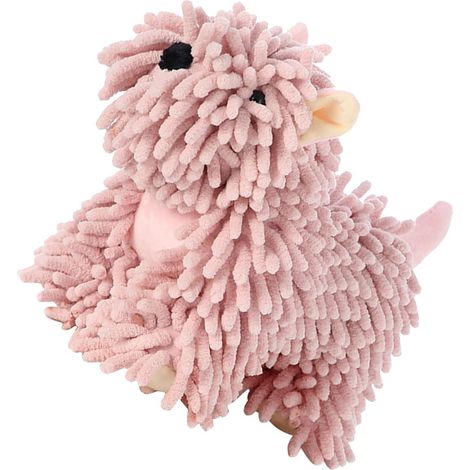 Serviette de Toilette pour Chiot en Chenille, Boule Duveteuse Rose (1/5)