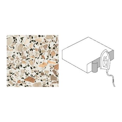 Getalit Umleimer Mosaik-Karmin 65 cm mit Schmelzkleber 2-teilig Arbeitsplattenzubehör