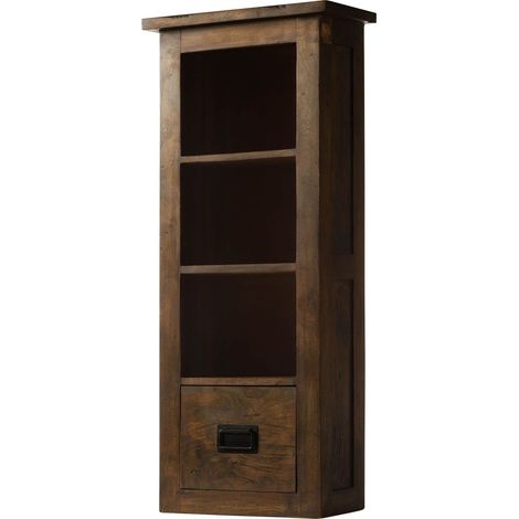 Hängeschrank Mango 50x26x120 braun lackiert RAILWAY 480 (1/3)