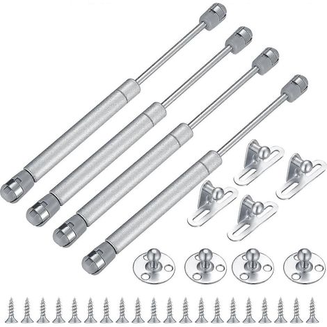 4 vérins à gaz hydrauliques, 100 N/10 kg, vérins hydrauliques pour armoire, amortisseurs à gaz à ressort, bras pneumatique (1/5)