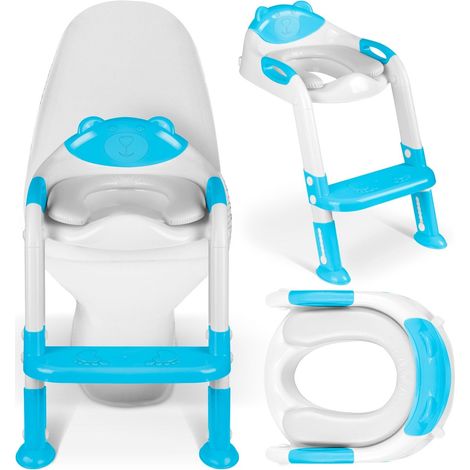 Sedile wc con scala e motivo orso ricokids 729200 blu