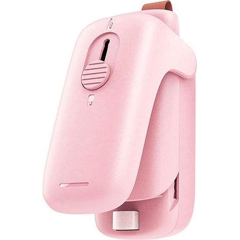 Dailygoods，Mini selladora de bolsas，Selladora térmica al vacío portátil，Máquina de sellado portátil，Rosa，Sellado de bolsas de plástico (1/5)