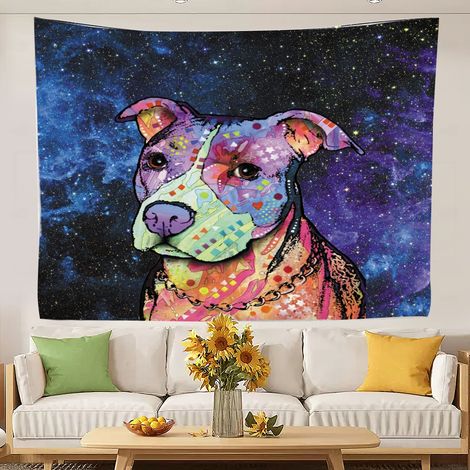 Tapisserie murale amusante et colorée pour chambre à coucher, séchage rapide, idéale pour les chambres d'étudiants. 150x130cm (1/5)