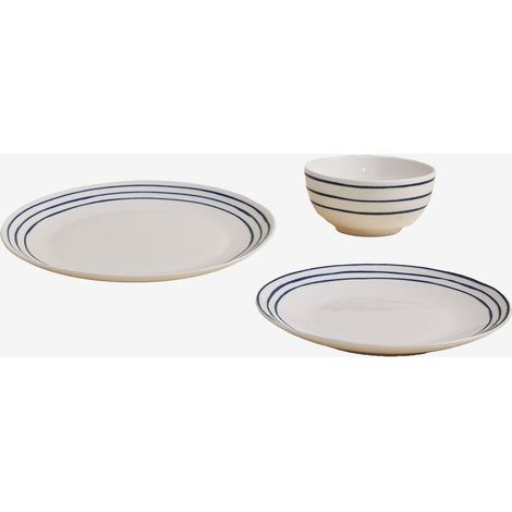 Vajilla en new bone china de 12 piezas Isolda SKLUM