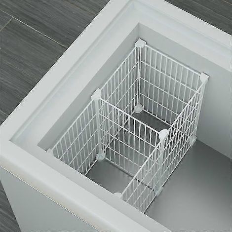 Séparateur pour congélateur coffre, étagère à plusieurs niveaux pour glaces à l'eau, séparateurs de congélateur réglables pour le stockage des aliments et des boissons, conception ventilée pour une fr (1/2)