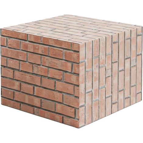 Pouf/sgabello cubo moderno "Red Brick" (1/5)