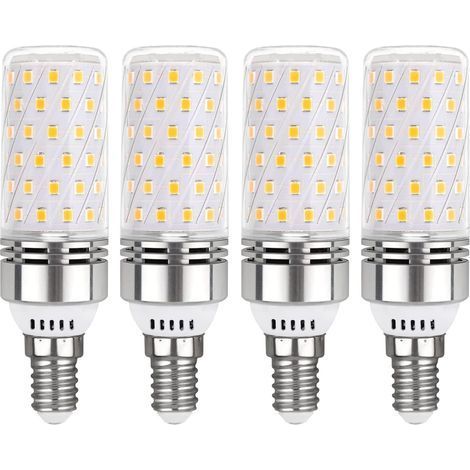 Ampoule E14 Mais LED 16W Blanc Neutre 4000K, 1450LM, Équivalent Halogène E14 100W, 360° Lumiere, AC 220V, Ampoule E14 LED Mais Neutre pour Lampe Plafonnier, non-dimmable, lot de 4 (1/4)