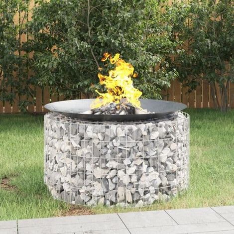 Gabion vidaXL pour cheminée Ø 100 cm Fer galvanisé Argent (1/5)