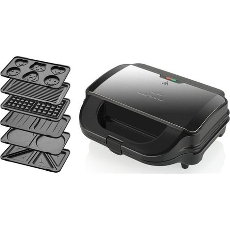 ETA Sorento Plus 5151 90000 - Appareil à sandwichs/gaufres, paninis, crêpes, cookies, grill, noir - AquaForge