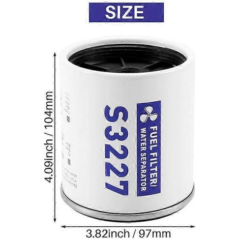 Élément de filtre à carburant marin hors-bord S3227 élément de filtre séparateur huile-eau
