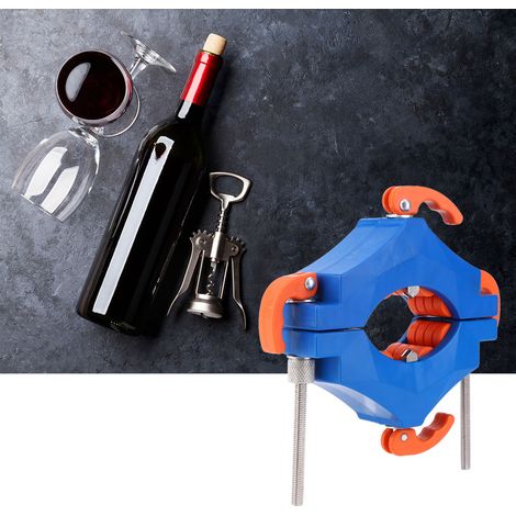 Coupe-bouteilles professionnel à double lame en carbure cémenté, outil de coupe du verre avec support en acier