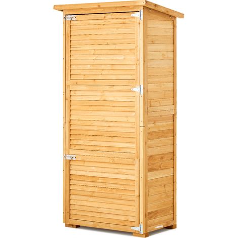 Mophorn-Lagerschuppen für den Außenbereich – großer Holzschrank für Terrasse, Hof und Garten, 80 x 161 cm (1/5)